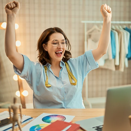 woman entrepreneur running successful business