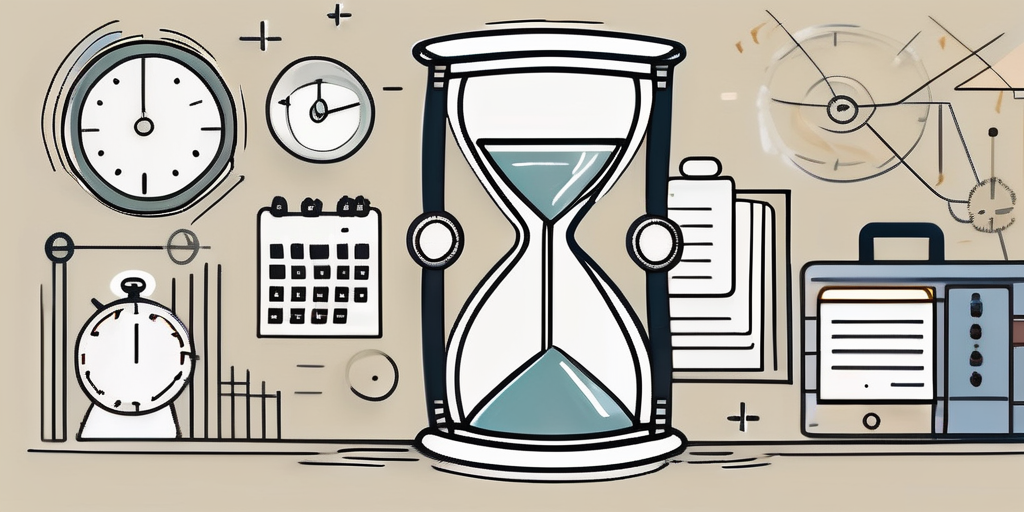 An hourglass in the center